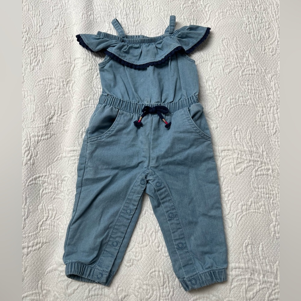 OshKosh B’gosh Sleeveless Pants Romper with Ruffle Detail